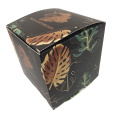 Low cost coated paper gold printed gift packaging box with logo